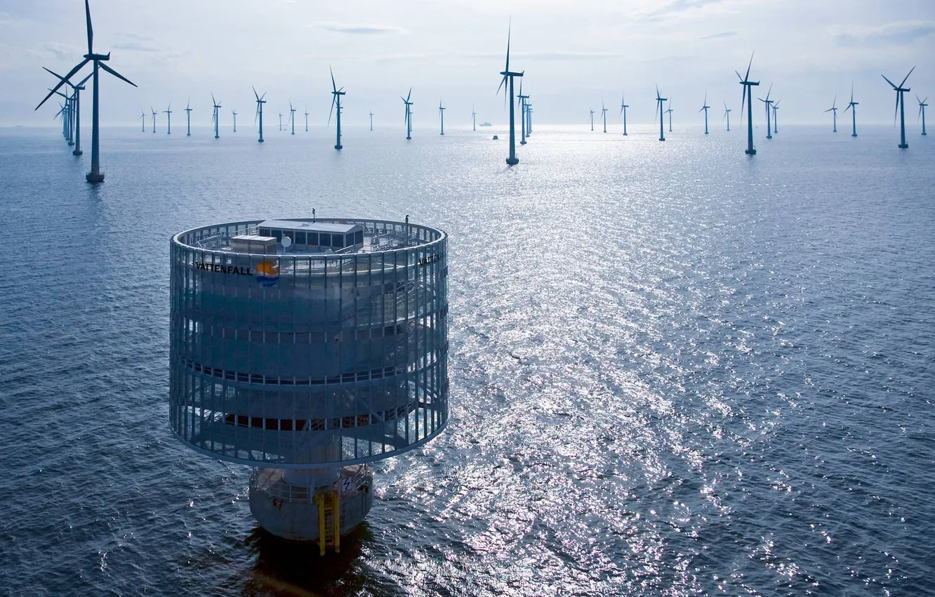 Photo wallpaper sea, the sky, clouds, landscape, horizon, sky, sea, landscape