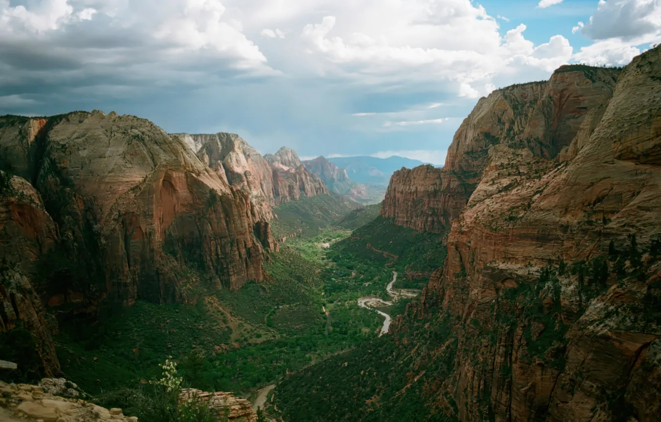 Photo wallpaper Valley, Zion, Park, National, Canyon
