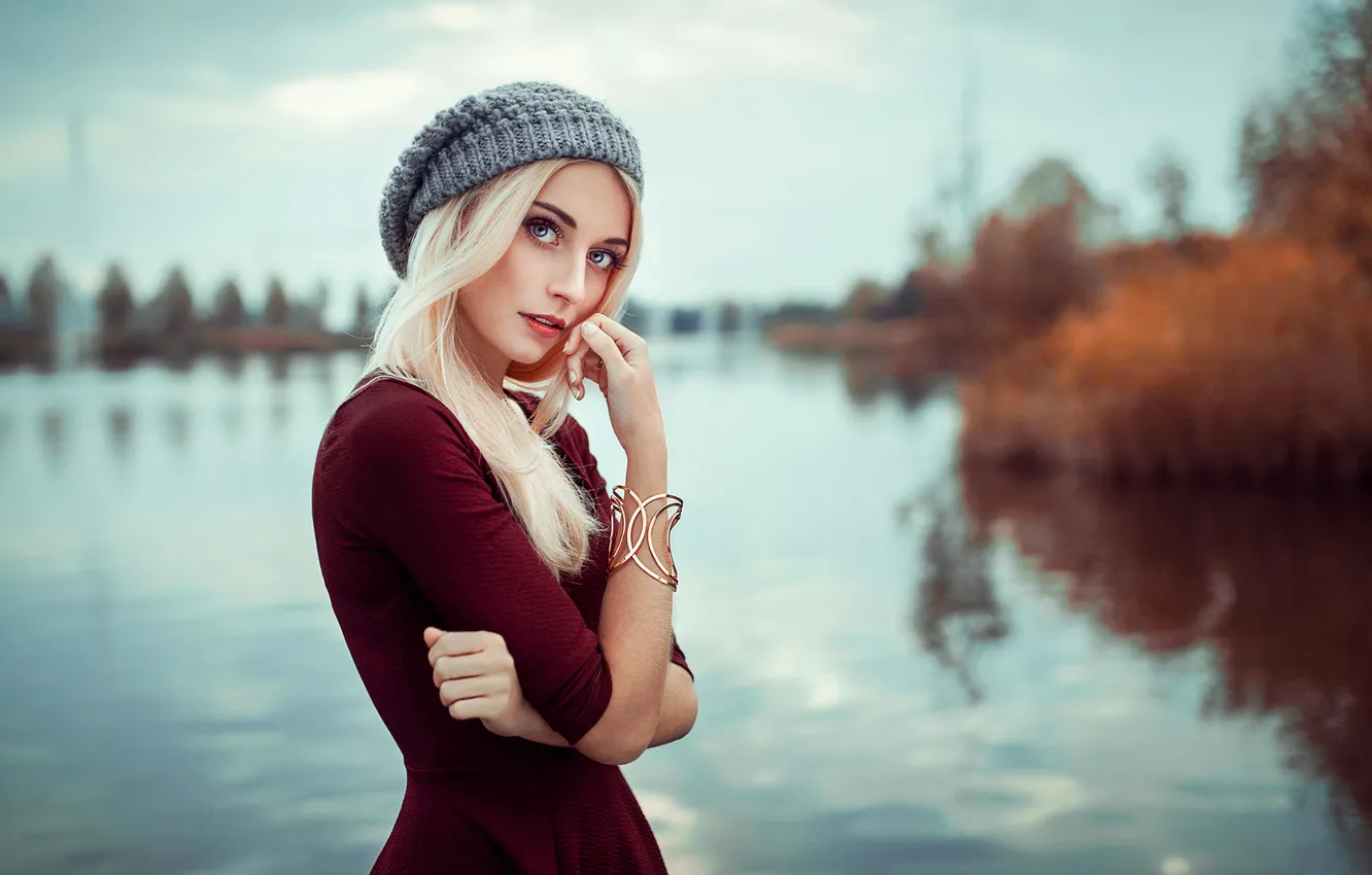 Photo wallpaper girl, fashion, eyes, beautiful, model, beauty, face, hair