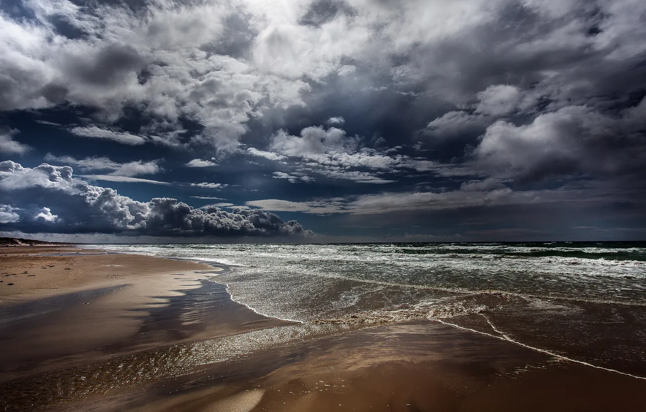 Photo wallpaper sea, the sky, landscape