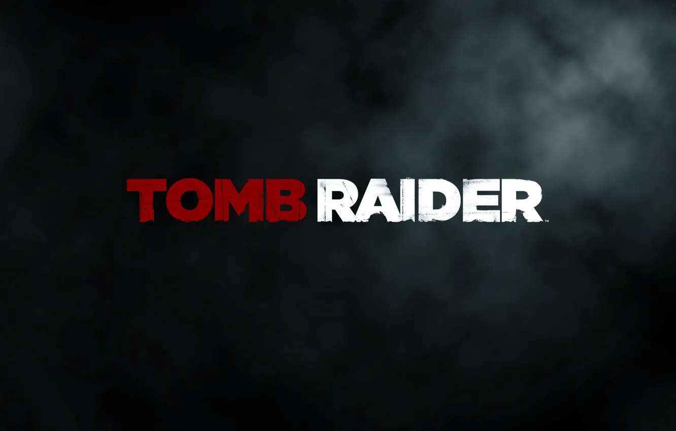 Photo wallpaper background, the inscription, black, Tomb Raider, game, smoke, 2013