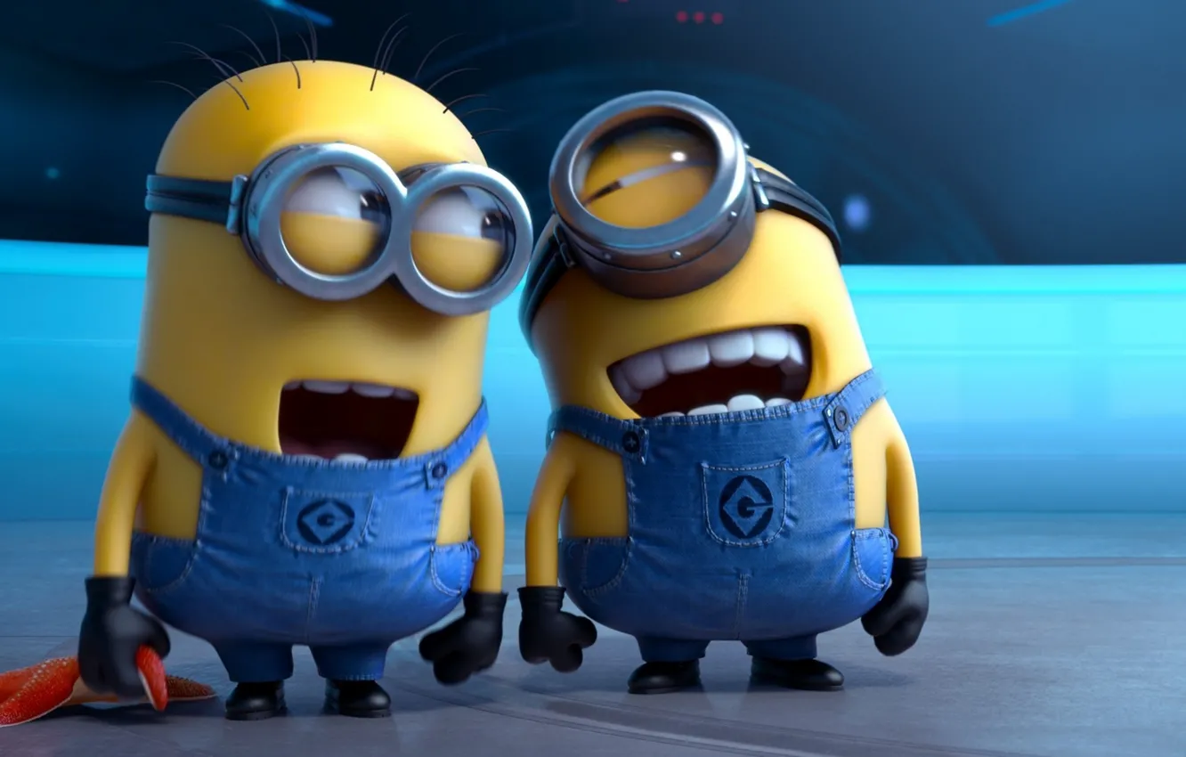 Photo wallpaper cartoon, laughter, starfish, despicable me, minion