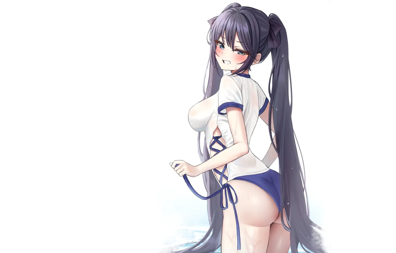 Photo wallpaper kawaii, girl, sexy, ass, wet, Anime, water, pretty