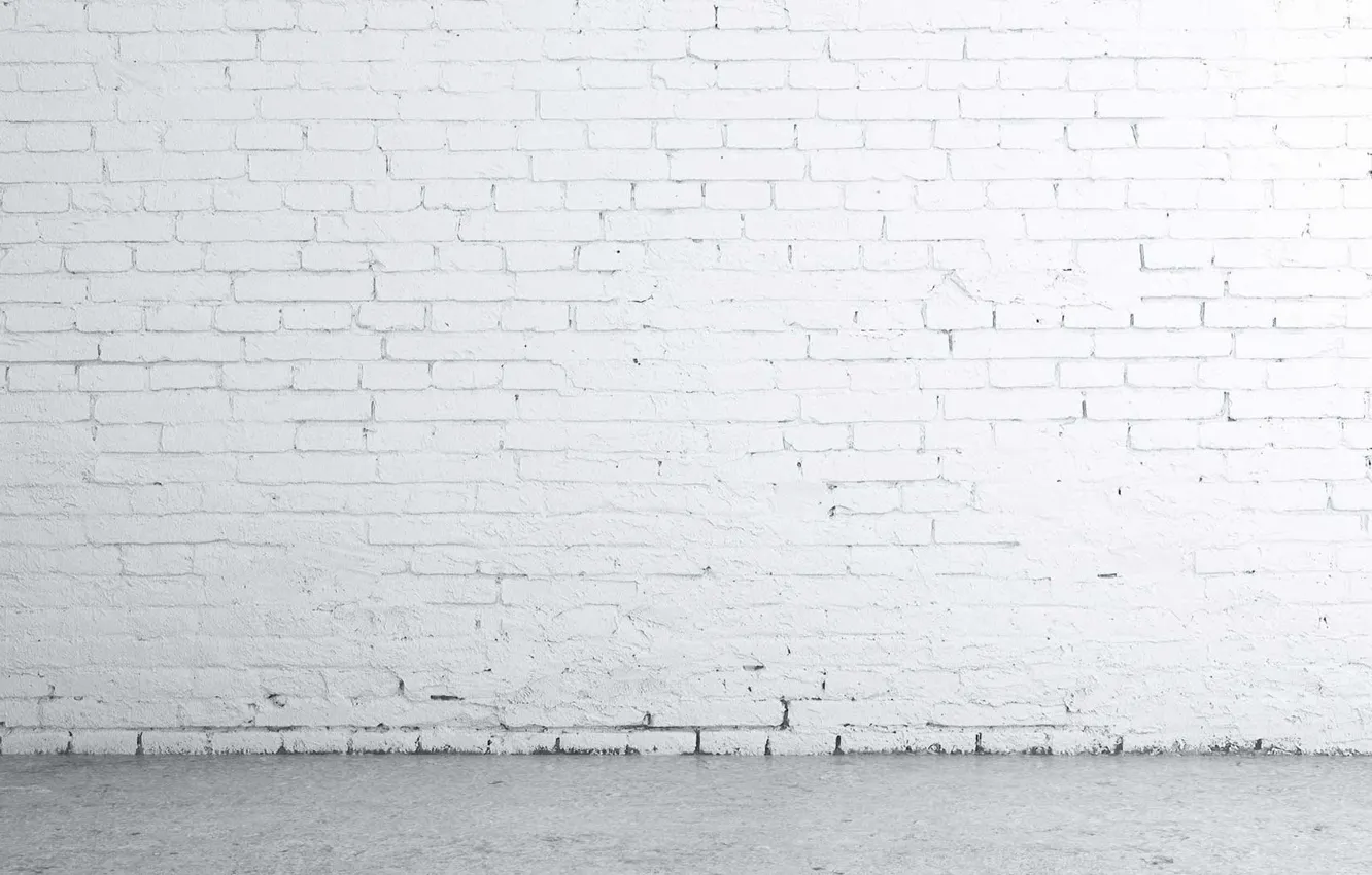 Photo wallpaper white, wall, minimalism, brick, texture