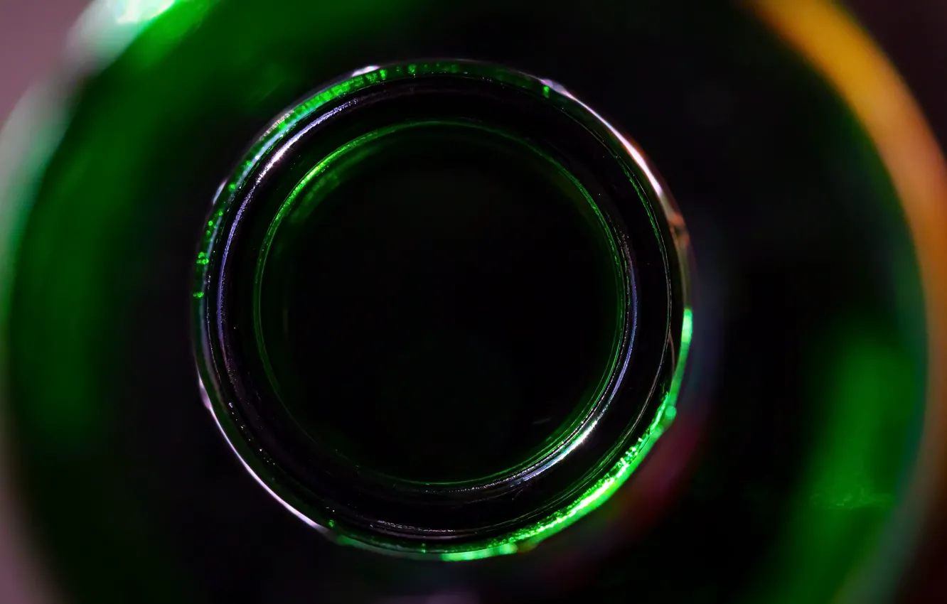 Photo wallpaper macro, bottle, the neck