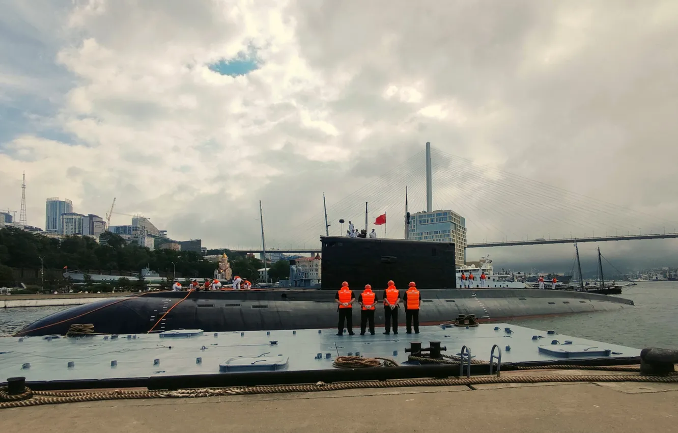 Photo wallpaper China, submarine, Diesel-electric, Visit