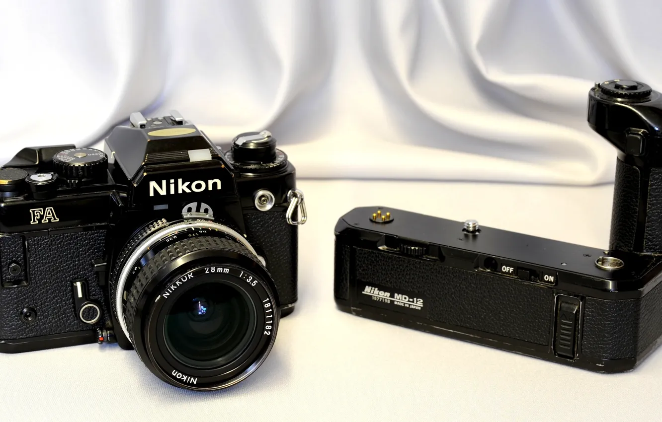 Photo wallpaper background, single lens reflex cameras, small, SLR camera, drive, Nikon FA, Nikon motor MD-12, matrix …
