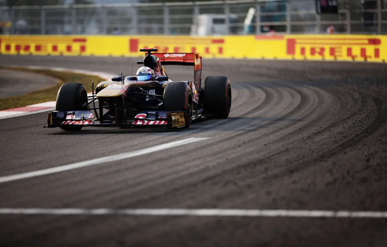 Photo wallpaper Wallpaper, race, sport, track, turn, the car, Formula 1, Red Bull