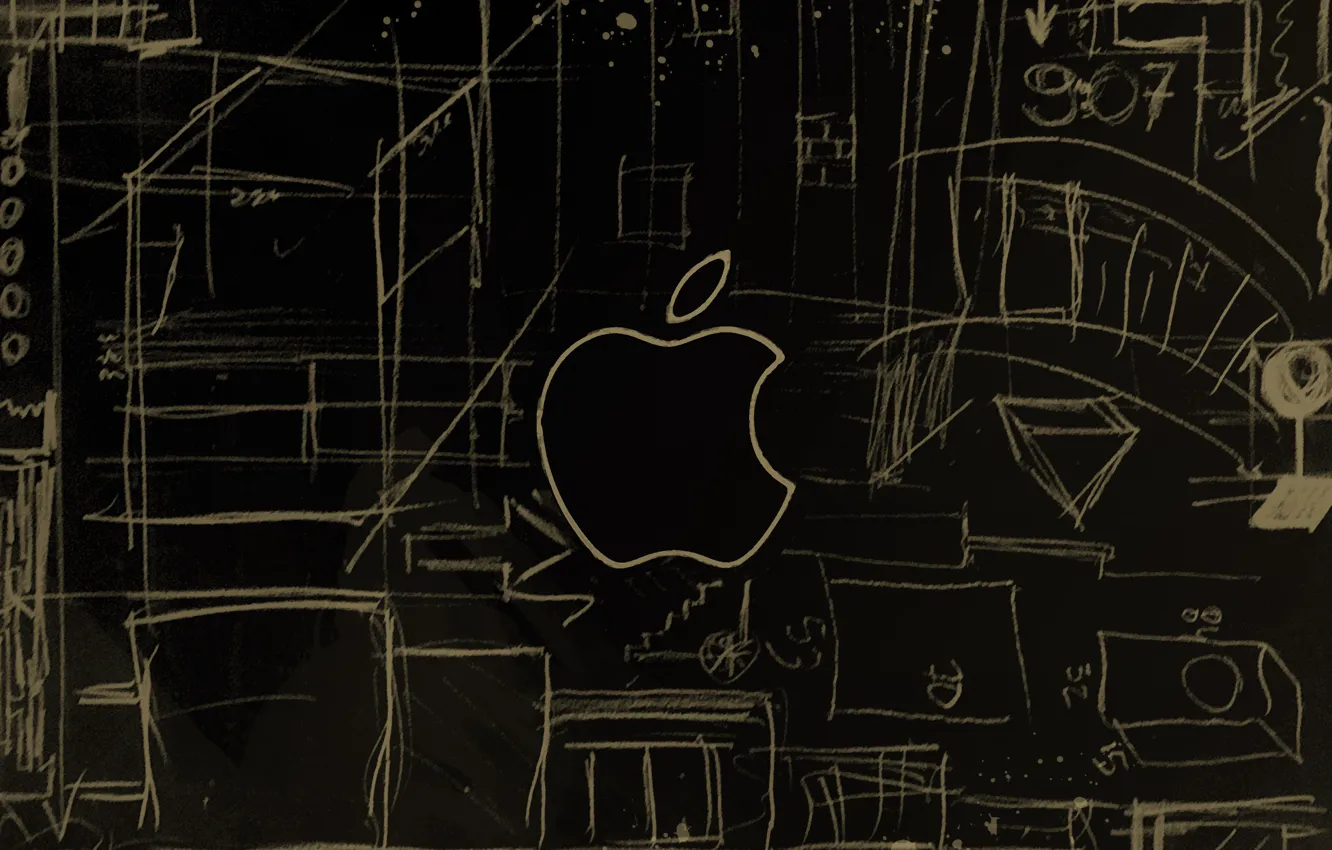 Photo wallpaper figure, apple, Apple, logo, logotech