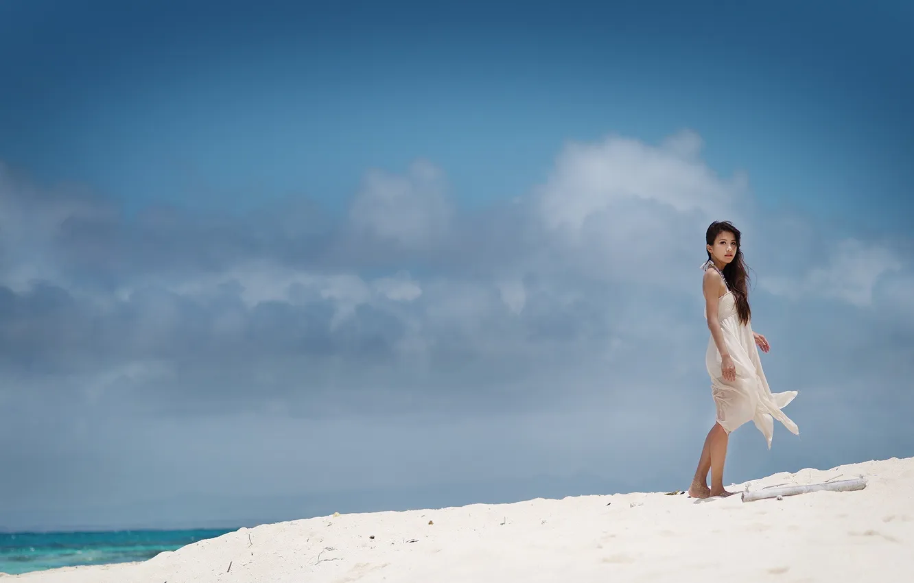 Photo wallpaper girl, background, Asian