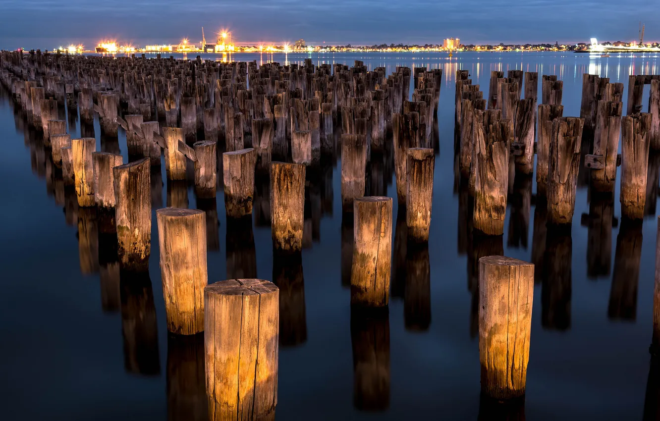 Photo wallpaper Australia, Victoria, Port Melbourne. Melbourne, Princess Pier