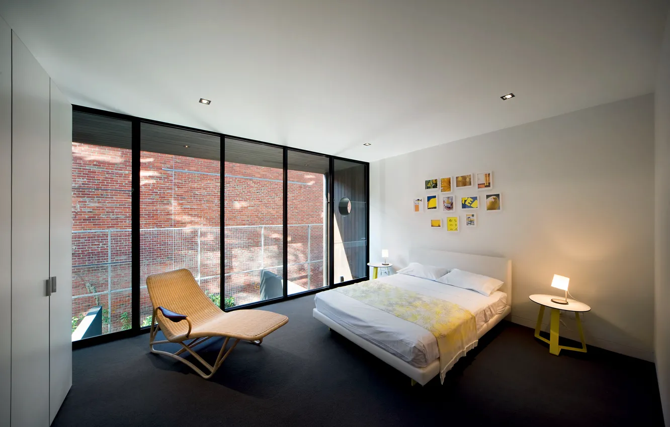 Photo wallpaper bed, interior, chair, window, pictures, bedroom