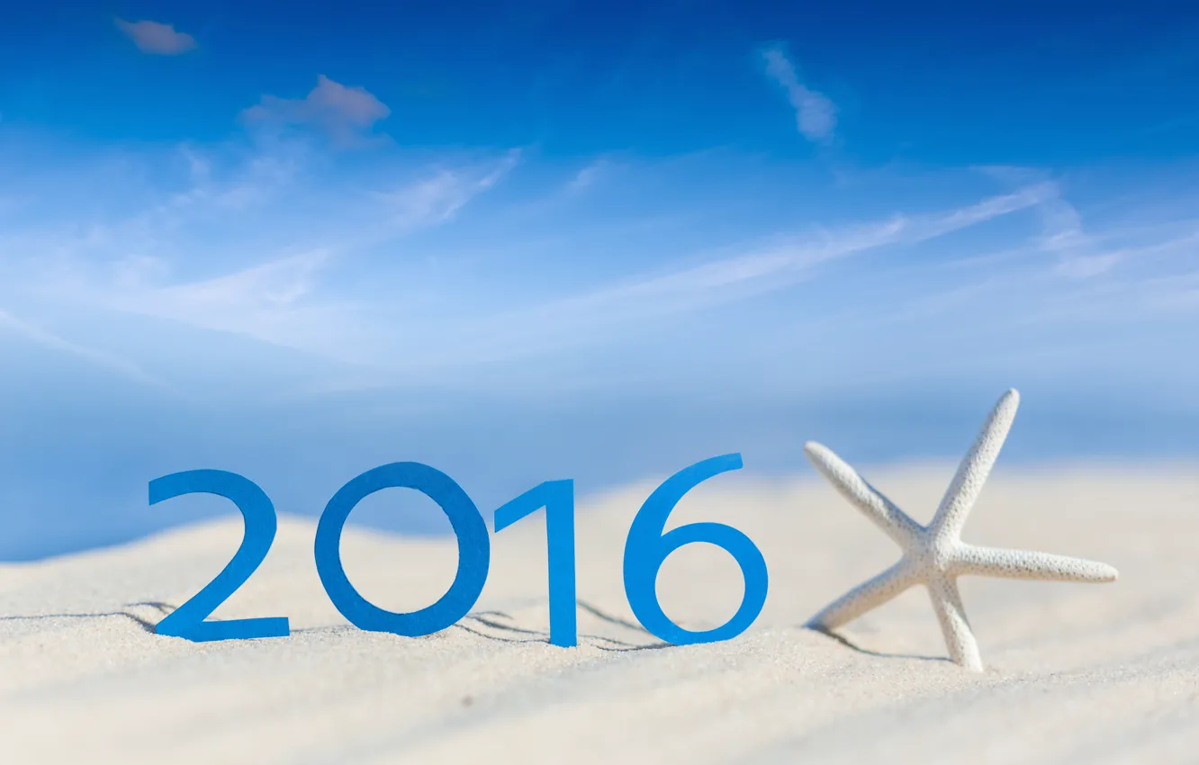 Photo wallpaper sand, sea, beach, stars, new year, beach, sea, sand