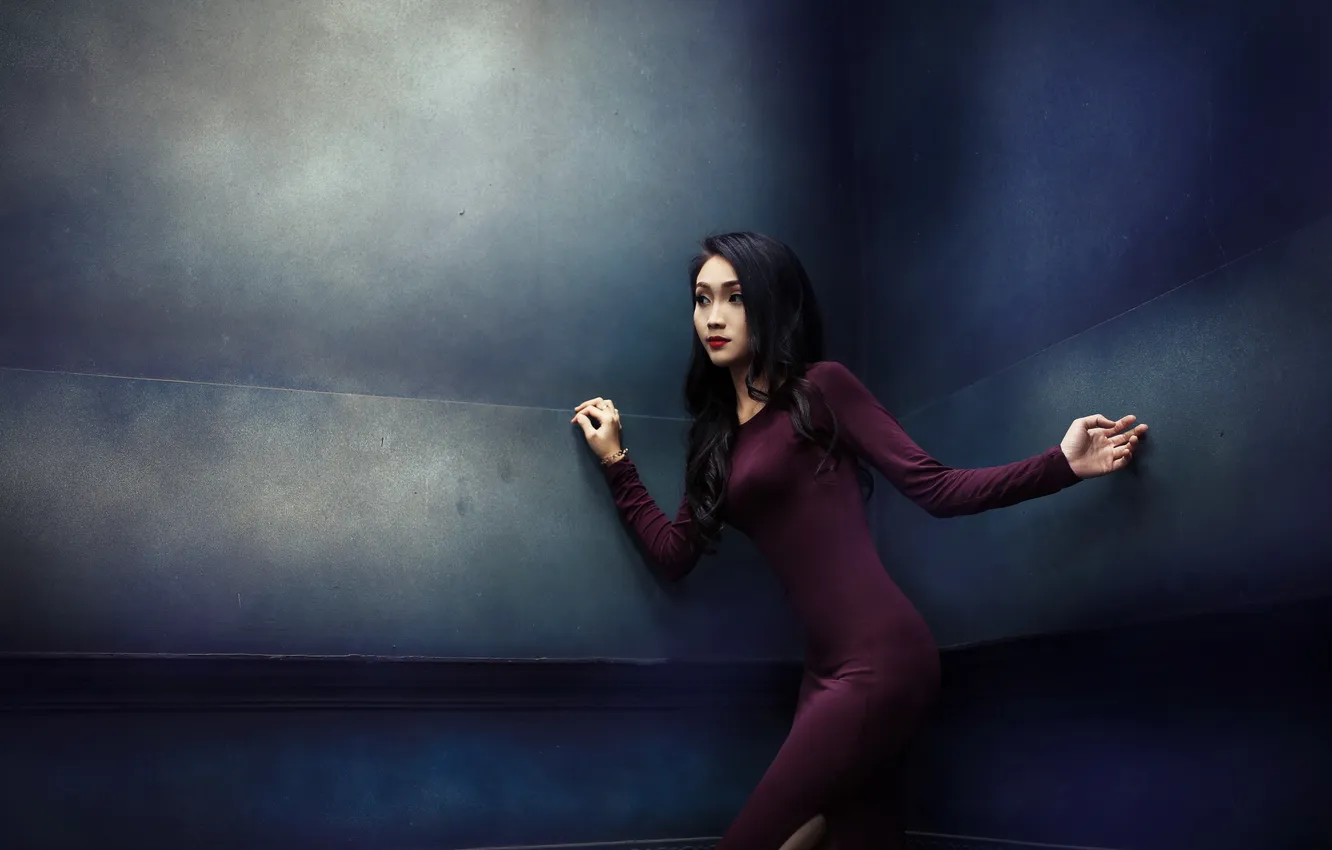 Photo wallpaper girl, pose, Asian