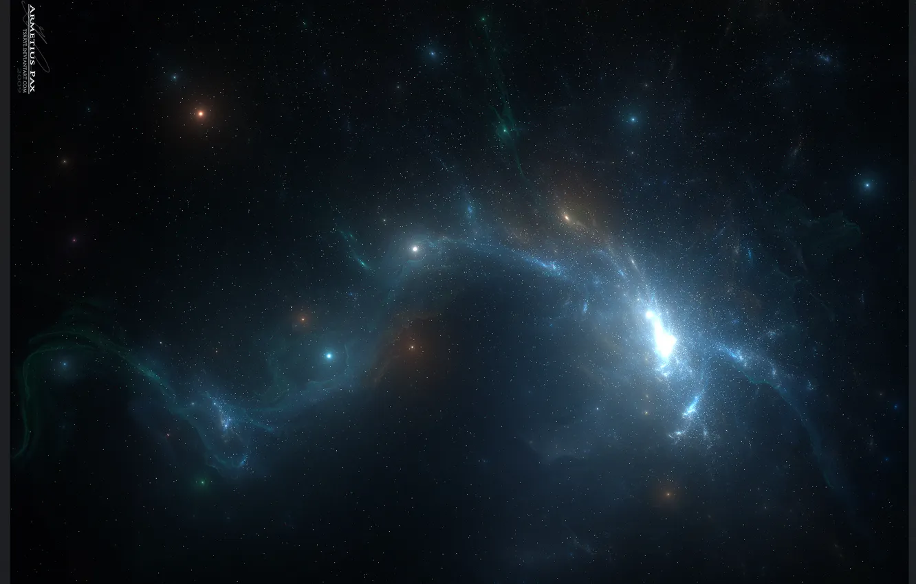 Photo wallpaper stars, light, space, constellation, nebula