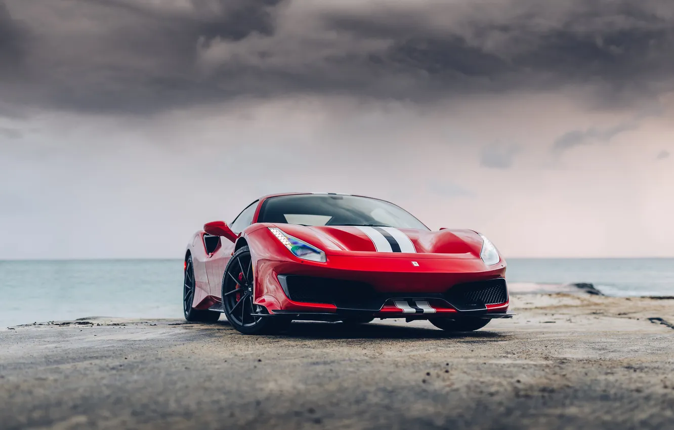 Photo wallpaper car, wallpaper, Ferrari, Supercar, 488, Pista