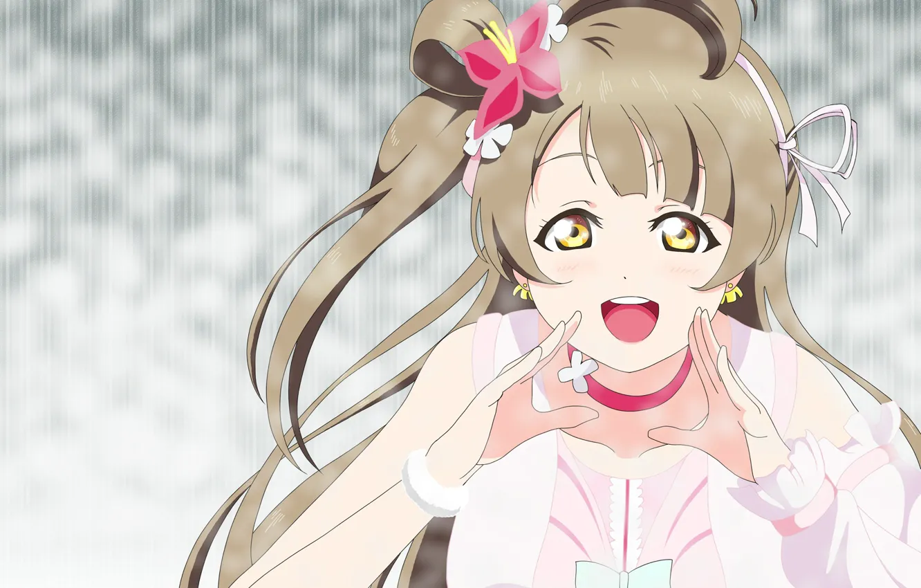 Photo wallpaper look, decoration, smile, hands, girl, Love Live School Idol Project, Living love