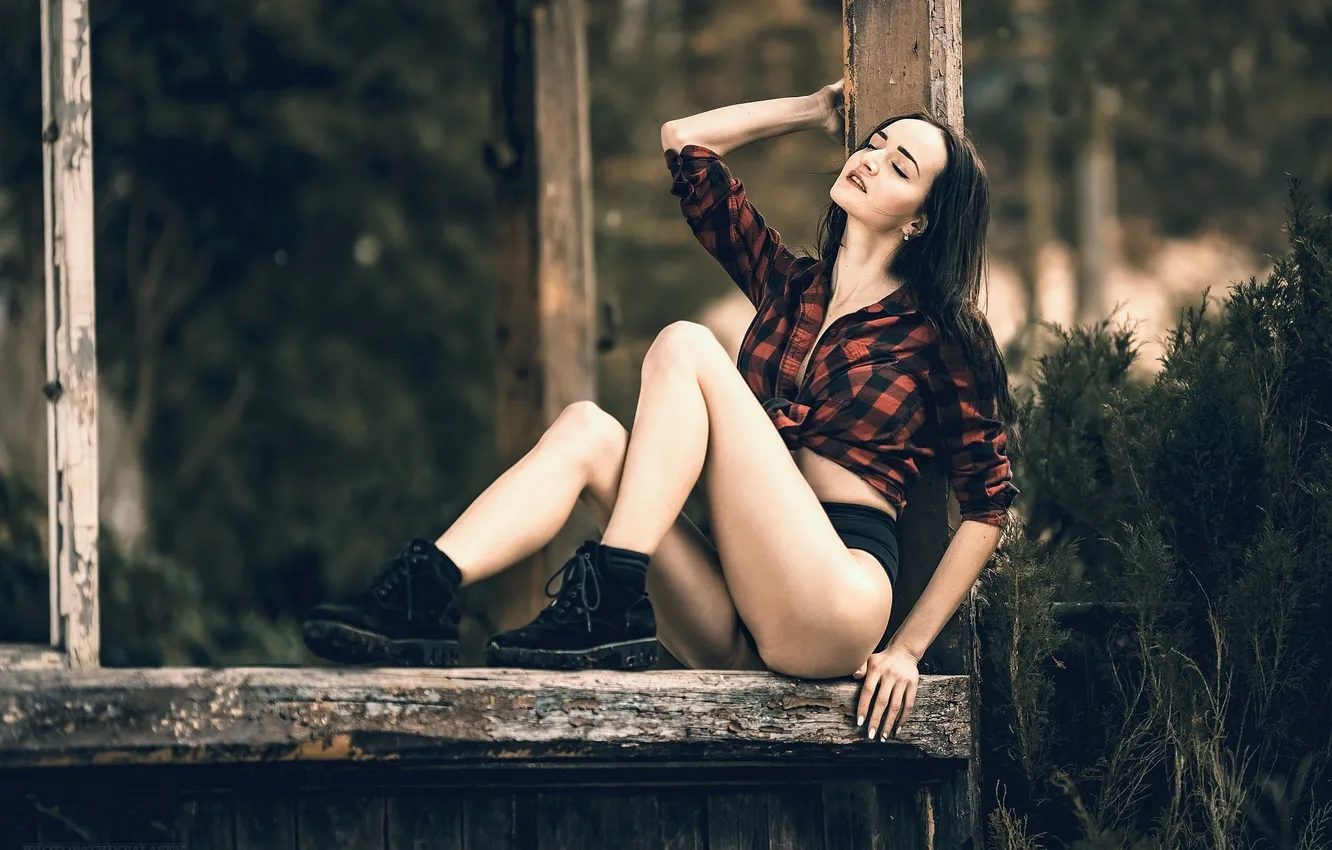 Photo wallpaper sexy, shorts, woman, beautiful, model, cute, Charming