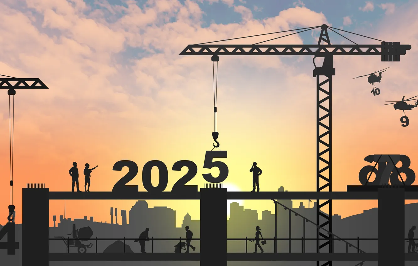 Photo wallpaper happy new year, New Year, 2025 Year