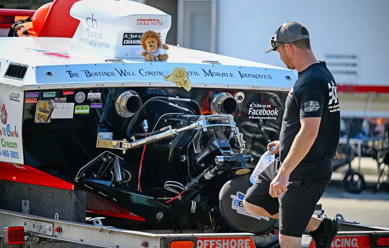 Photo wallpaper race, boat, speed