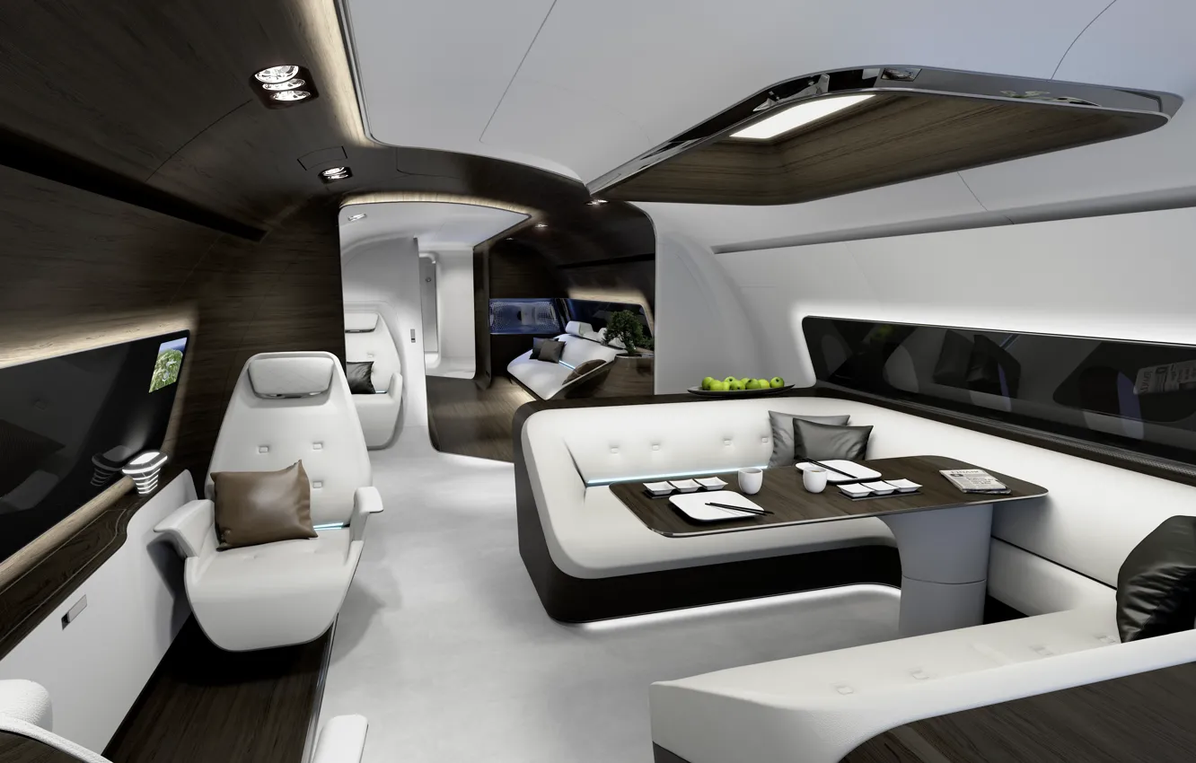 Photo wallpaper interior, luxury yacht, mercdes benz design
