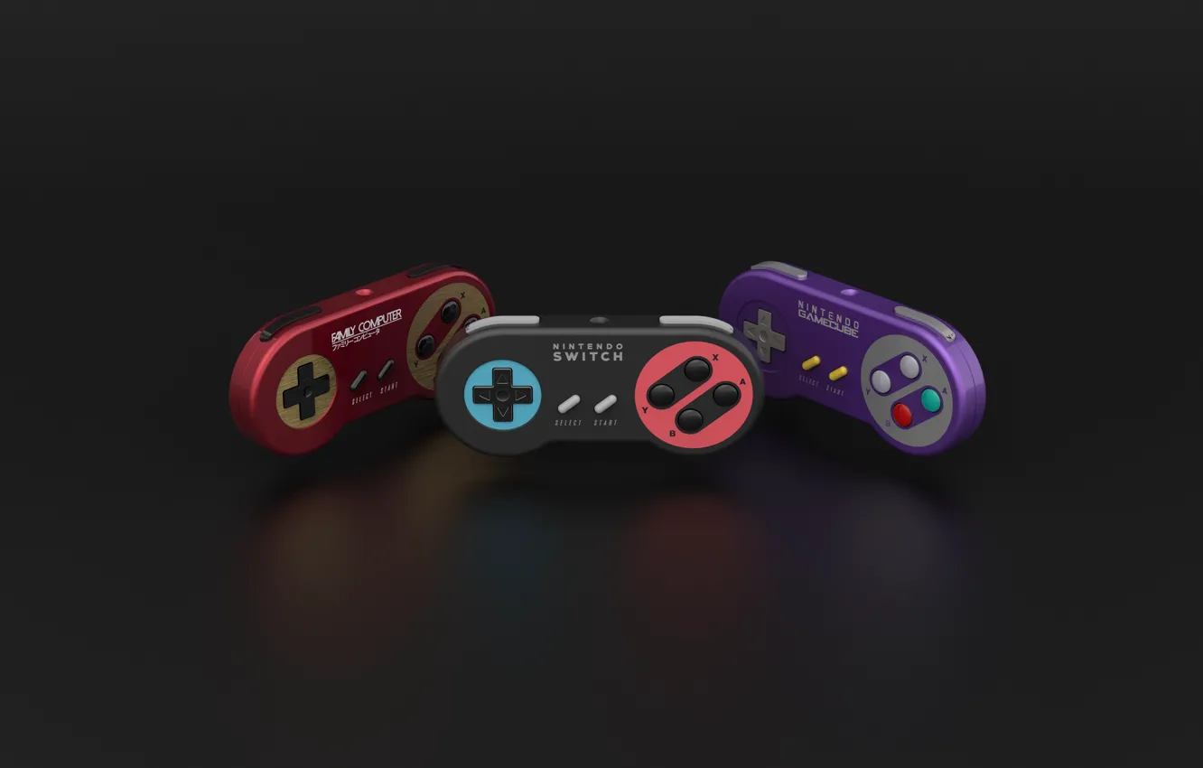 Photo wallpaper joystick, Nintendo, gamepads, game consoles