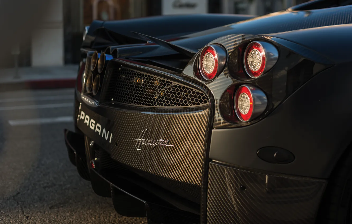 Photo wallpaper Pagani, carbon, rear, To huayr, Huayr To Pagani