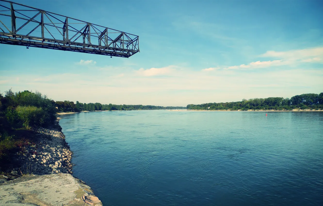 Photo wallpaper river, landscape, beautiful, Rhine