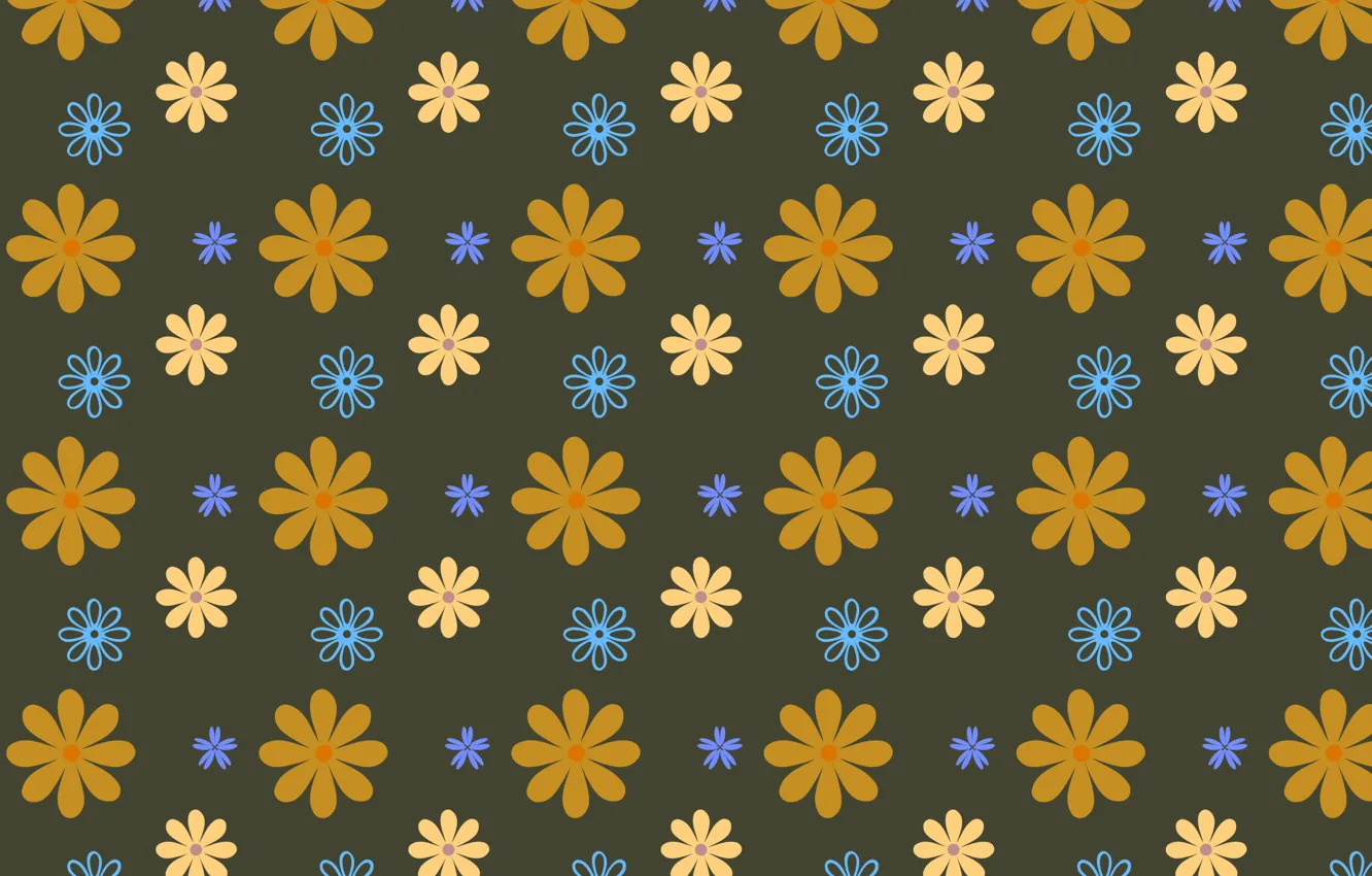 Photo wallpaper flowers, design, green, background