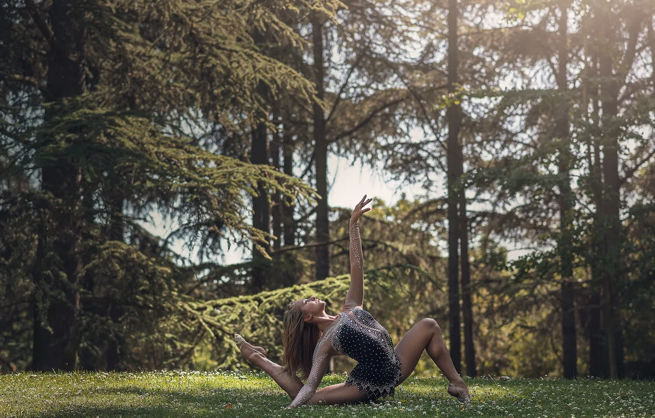 Photo wallpaper girl, background, dance