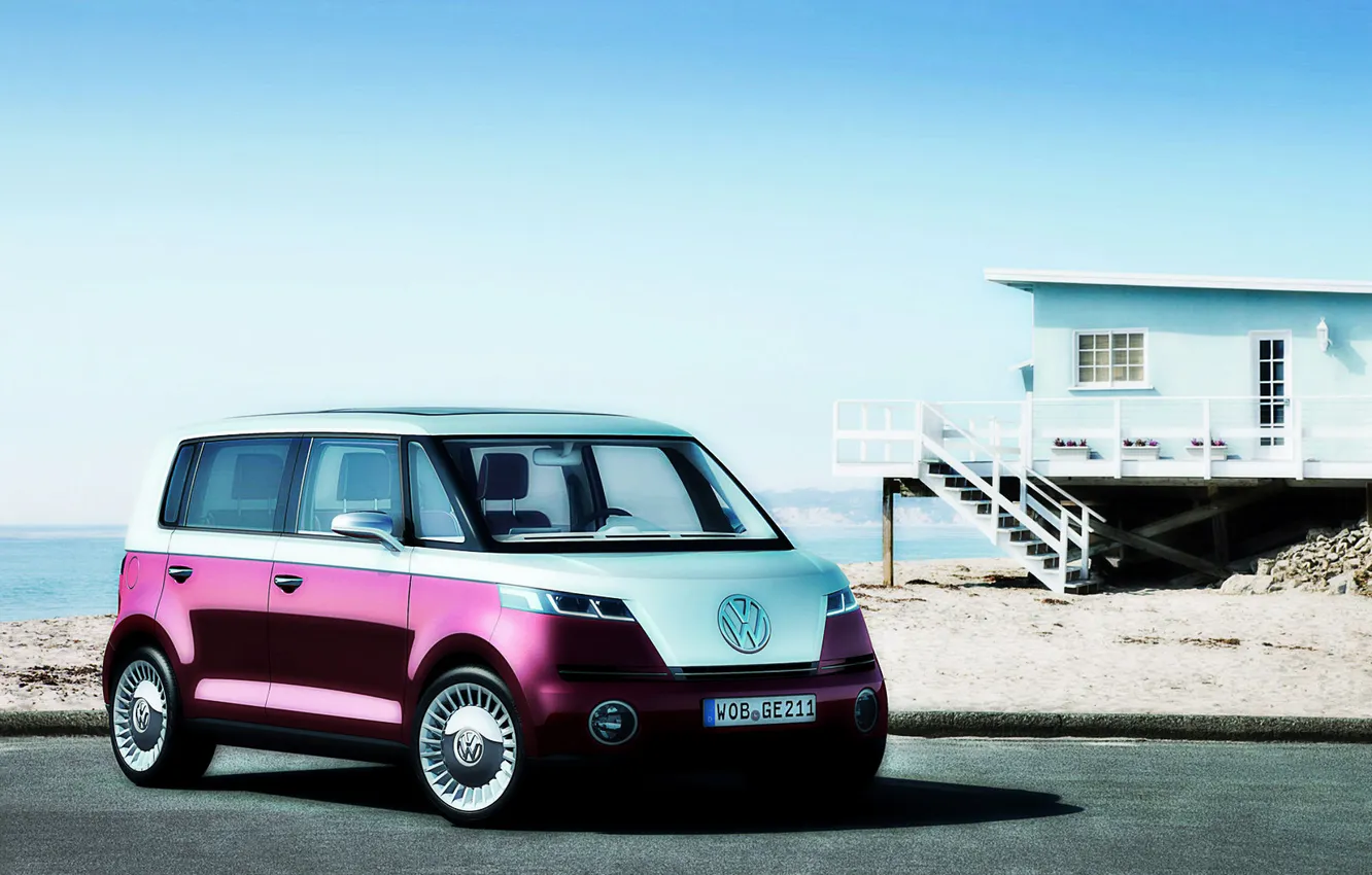 Photo wallpaper machine, Volkswagen, microvan