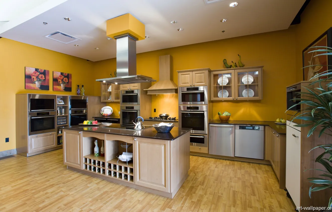 Photo wallpaper style, room, kitchen