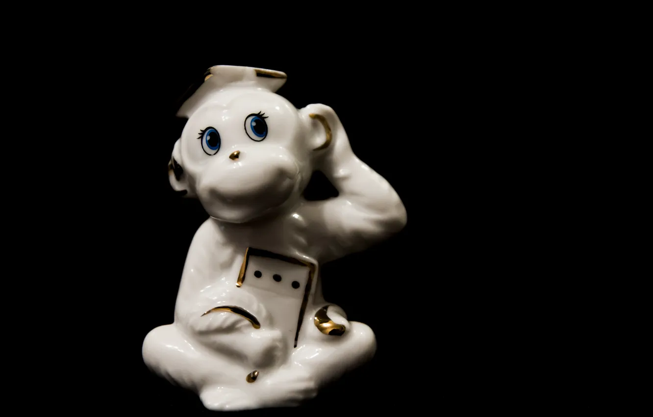 Photo wallpaper minimalism, monkey, monkey, figures, Minimalism, statuette
