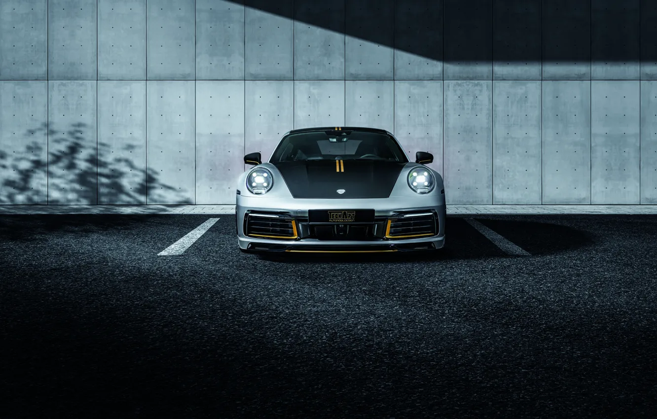 Photo wallpaper 911, Porsche, front view, Carrera, TechArt, 992, 2019