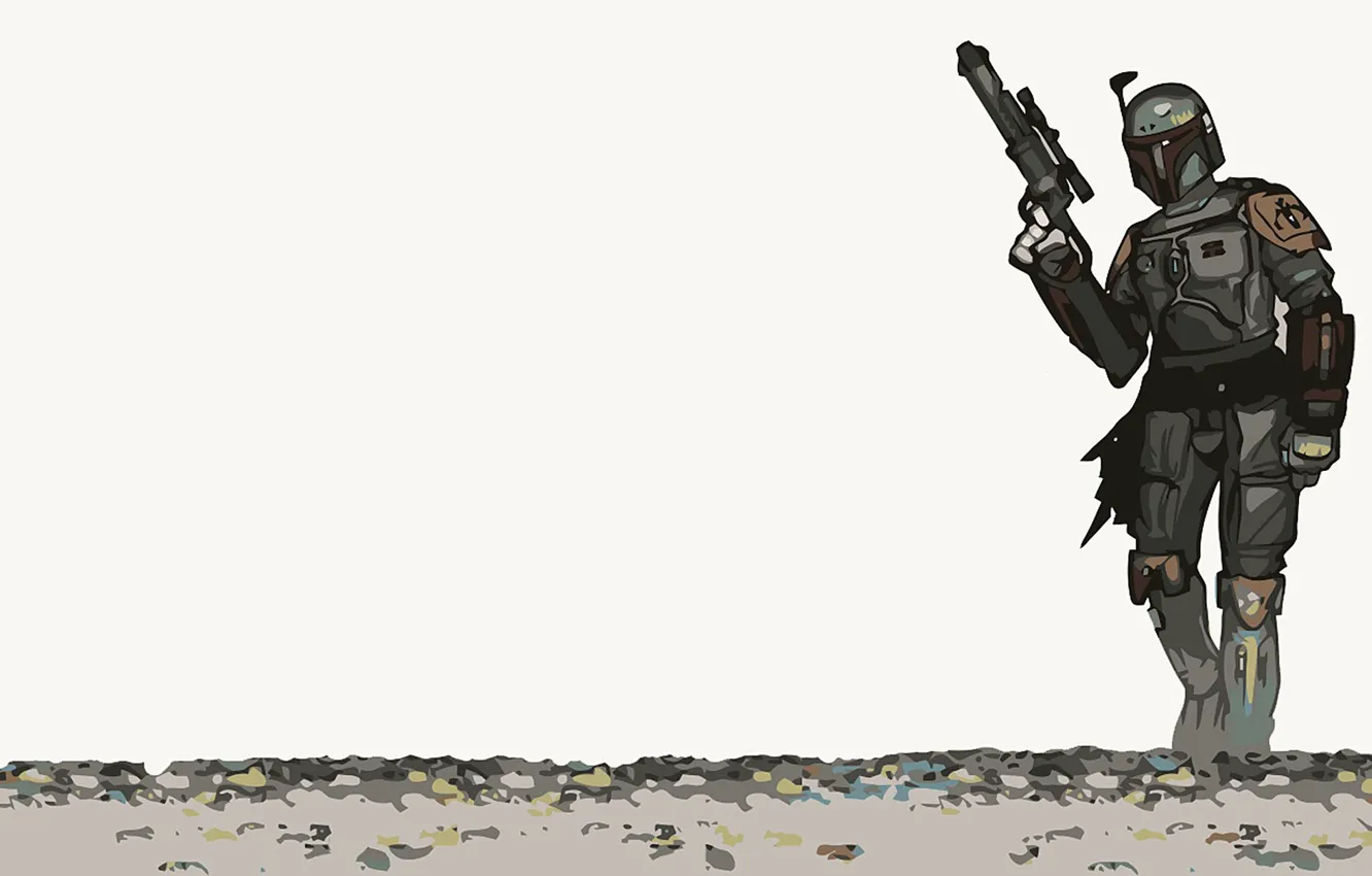 Photo wallpaper Star Wars, art, Boba Fett