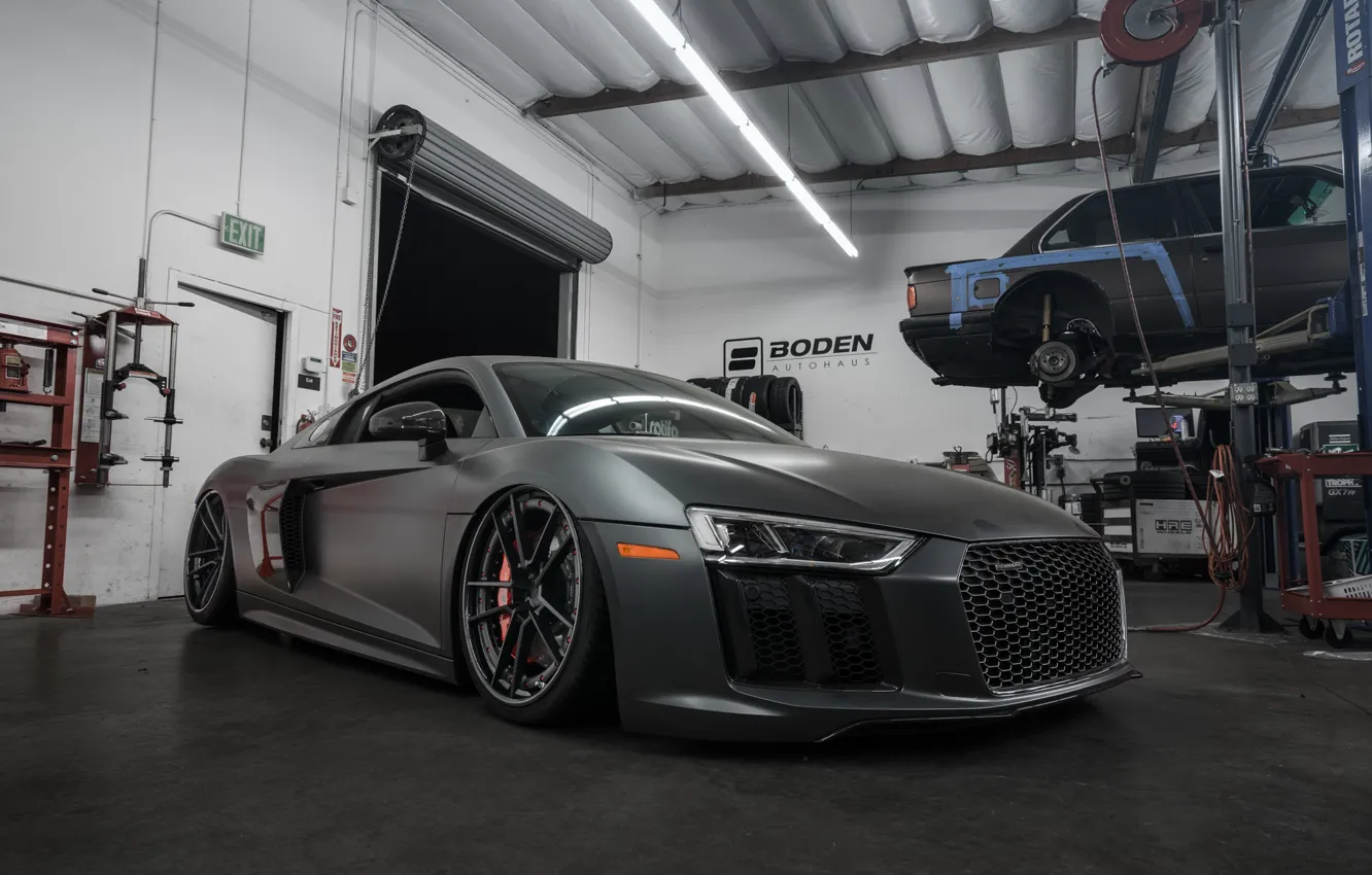 Photo wallpaper Audi, V10, Build, 2016, Boden, R8