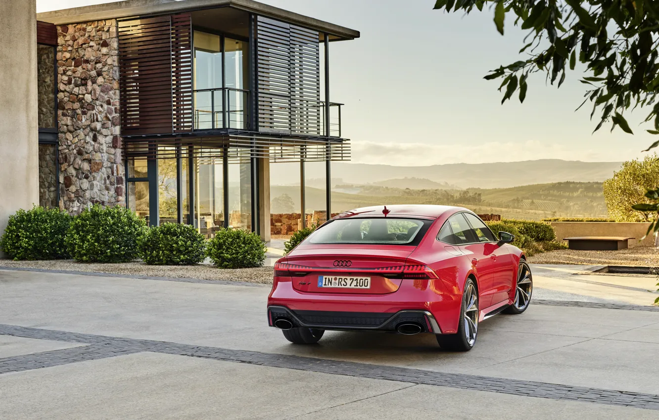 Photo wallpaper Audi, rear view, Sportback, RS 7, RS7, 2020