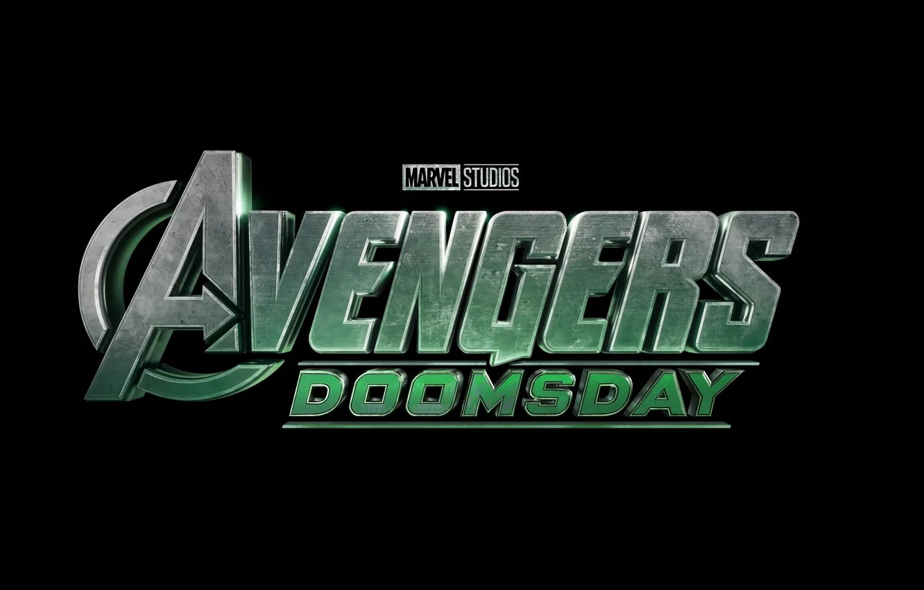 Photo wallpaper logo, black background, movies, 2026 Movies, Avengers: Doomsday