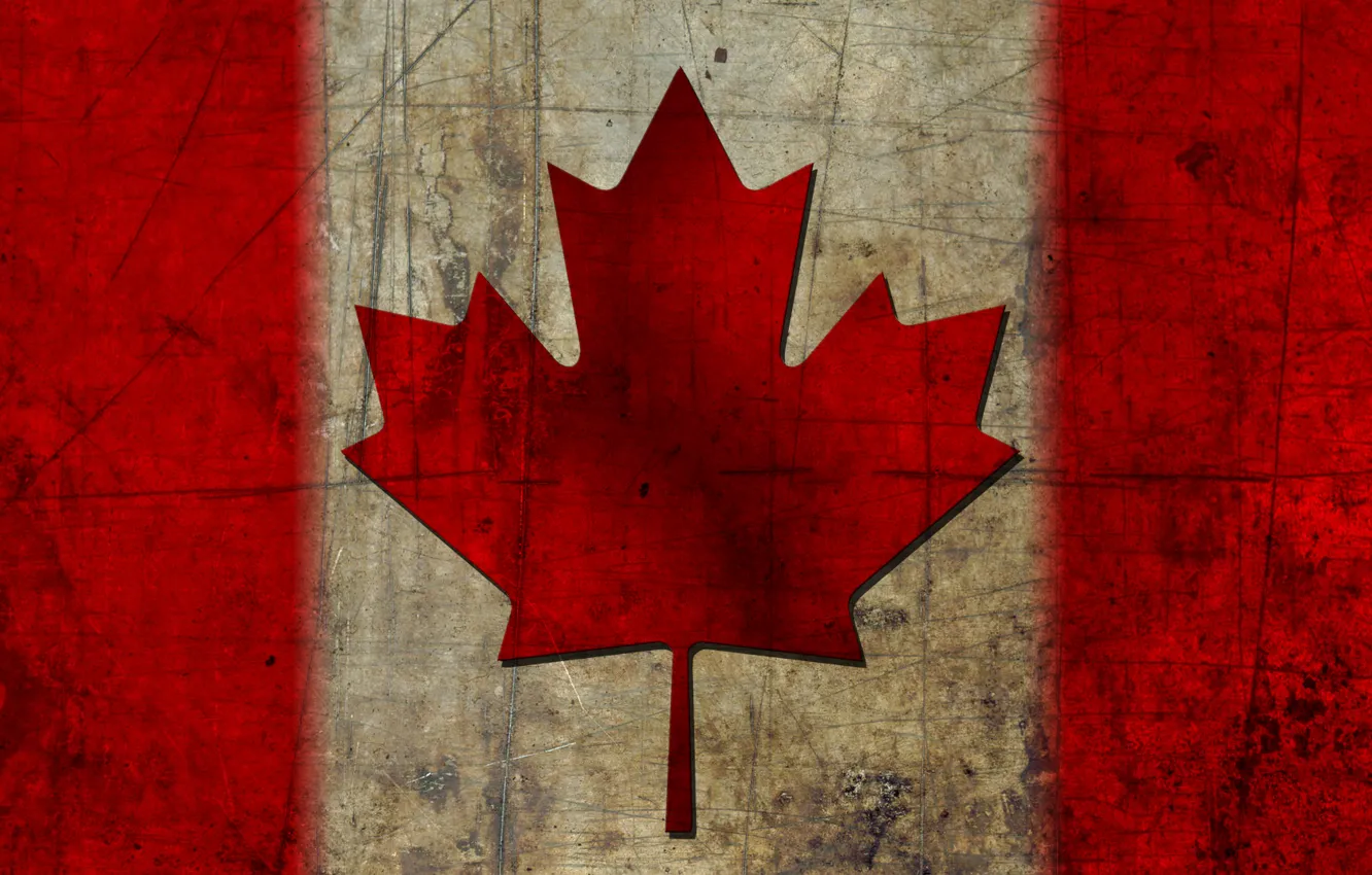 Photo wallpaper flag, Canada, maple leaf, canada, flag