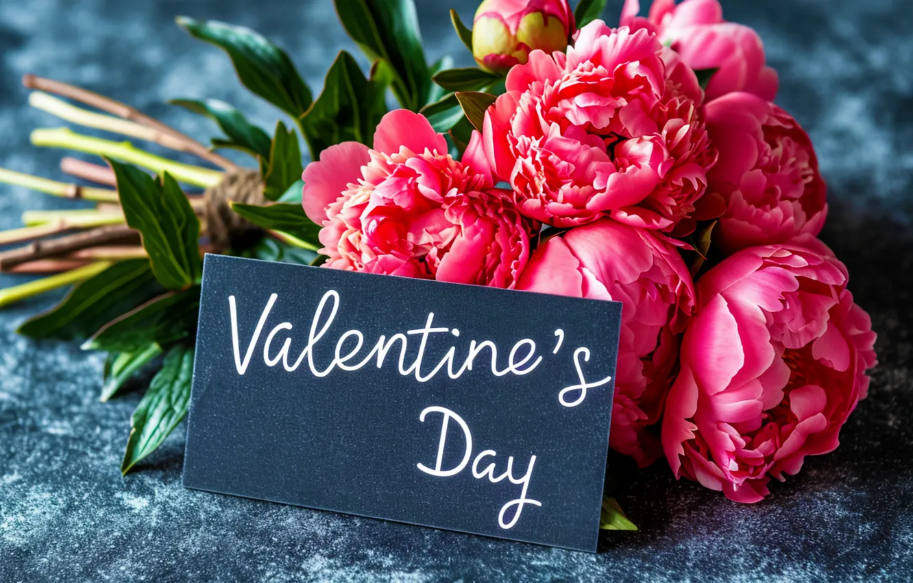 Photo wallpaper love, flowers, gift, romance, heart, bouquet, love, Valentine's day