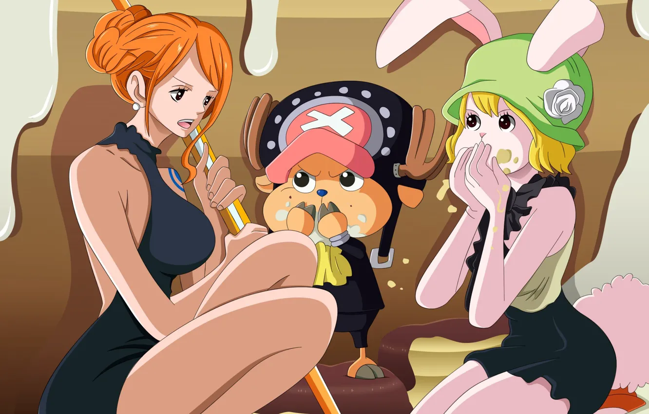 Photo wallpaper game, Chopper, One Piece, pirate, anime, asian, manga, japanese