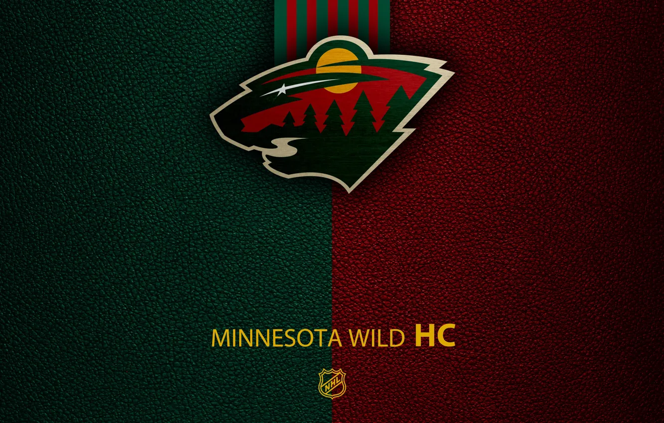 Photo wallpaper wallpaper, sport, logo, NHL, Minnesota Wild, hockey