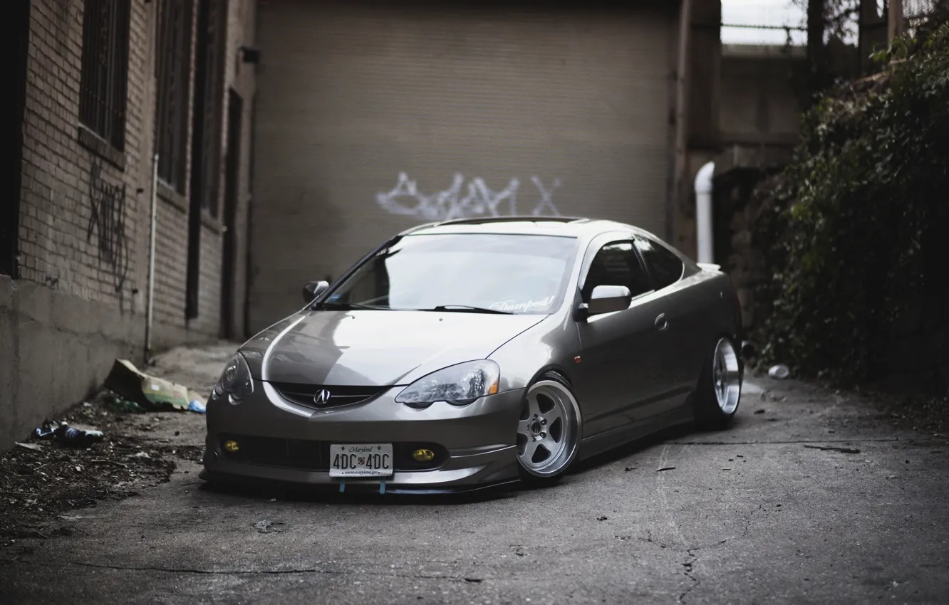 Photo wallpaper reflection, the building, Windows, silver, body, silvery, Acura, Acura