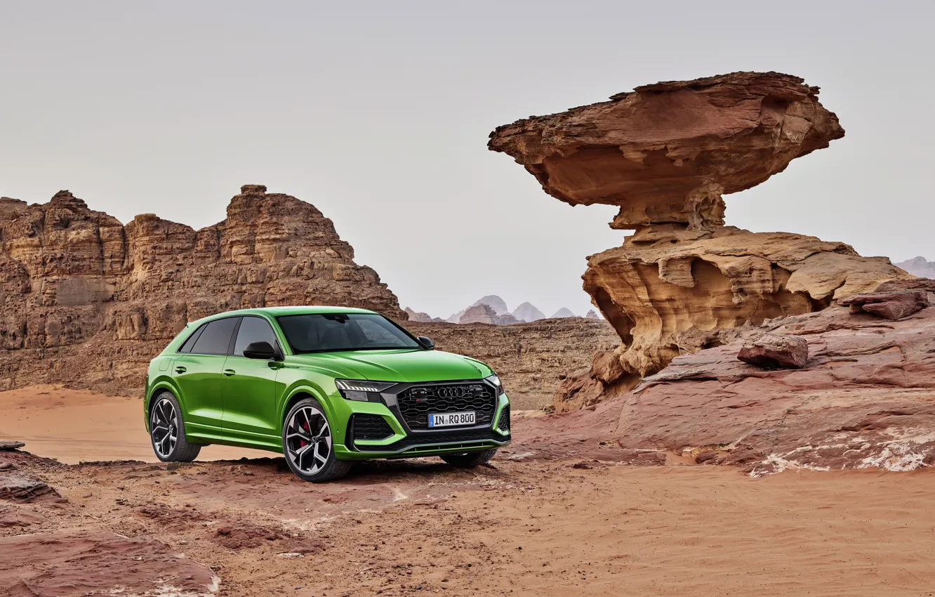 Photo wallpaper Audi, desert, crossover, 2020, RS Q8