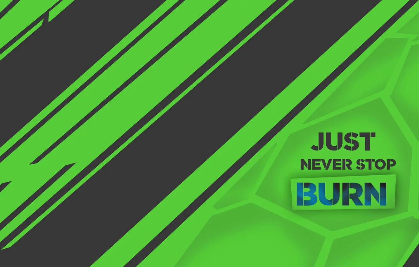 Photo wallpaper green, just, lines, stop, Best, cool, Never, Zero