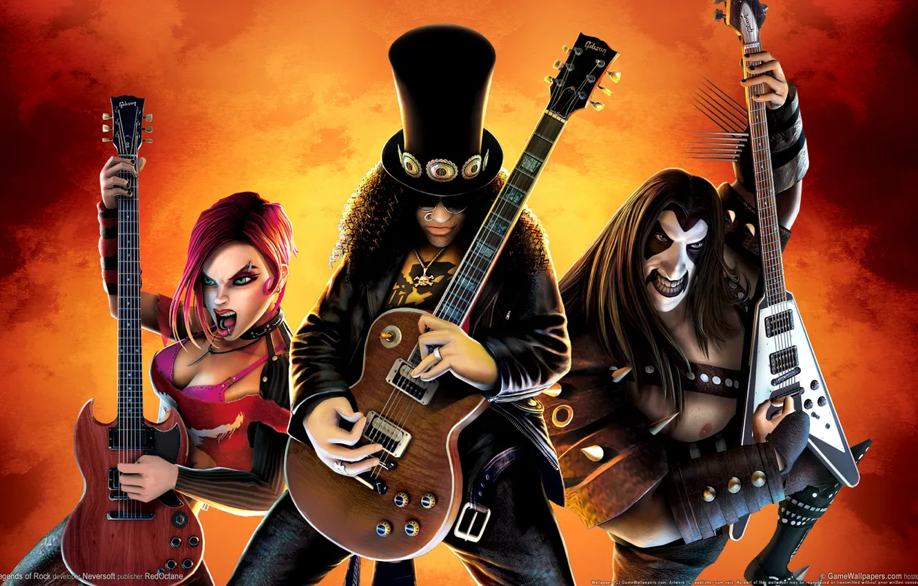 Photo wallpaper the game, guitar, guitar hero, guitar hero 3, rockers