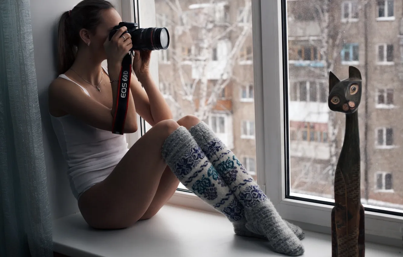 Photo wallpaper window, the camera, sill, Kirill Averianov