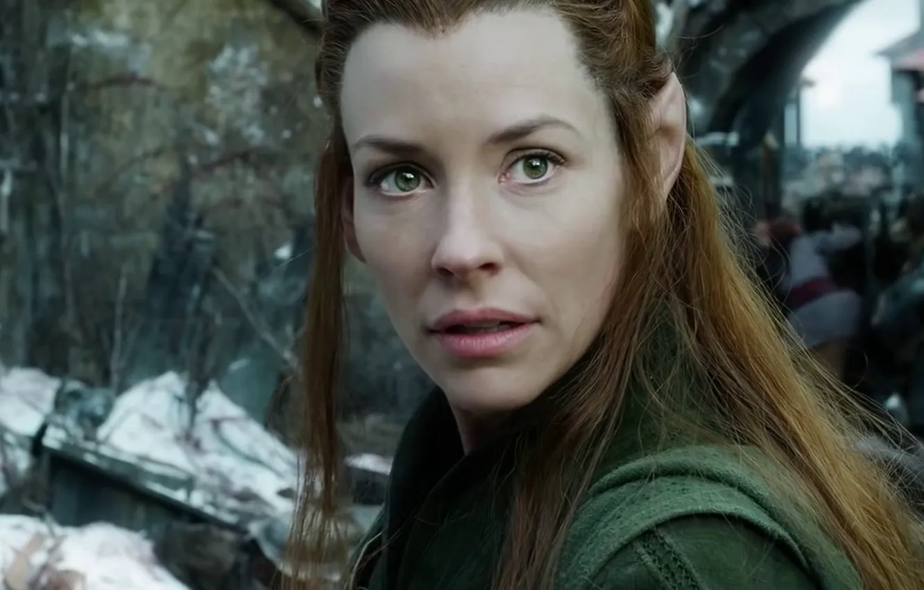 Photo wallpaper girl, elf, Evangeline Lilly, Tauriel, The Hobbit: The Battle of the Five Armies, The hobbit: …