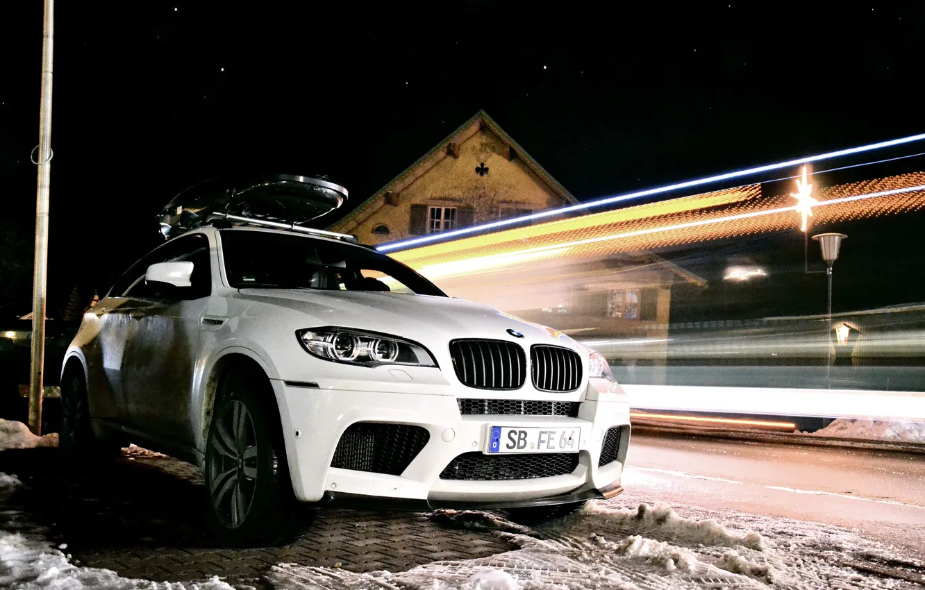 Photo wallpaper BMW, X6M, White, SAC