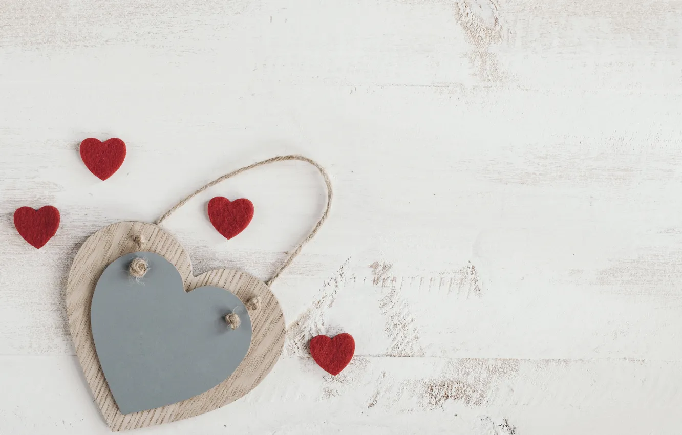 Photo wallpaper trees, background, hearts